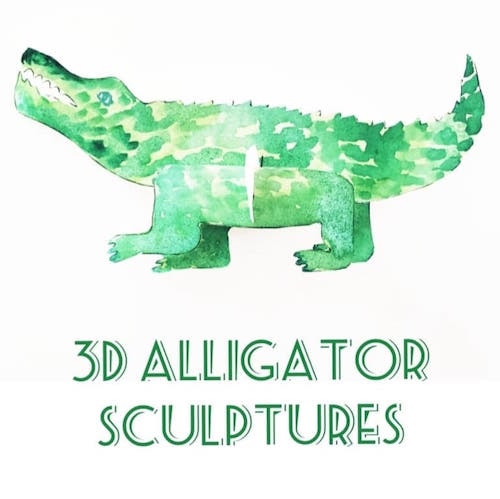 3D Alligator Sculptures