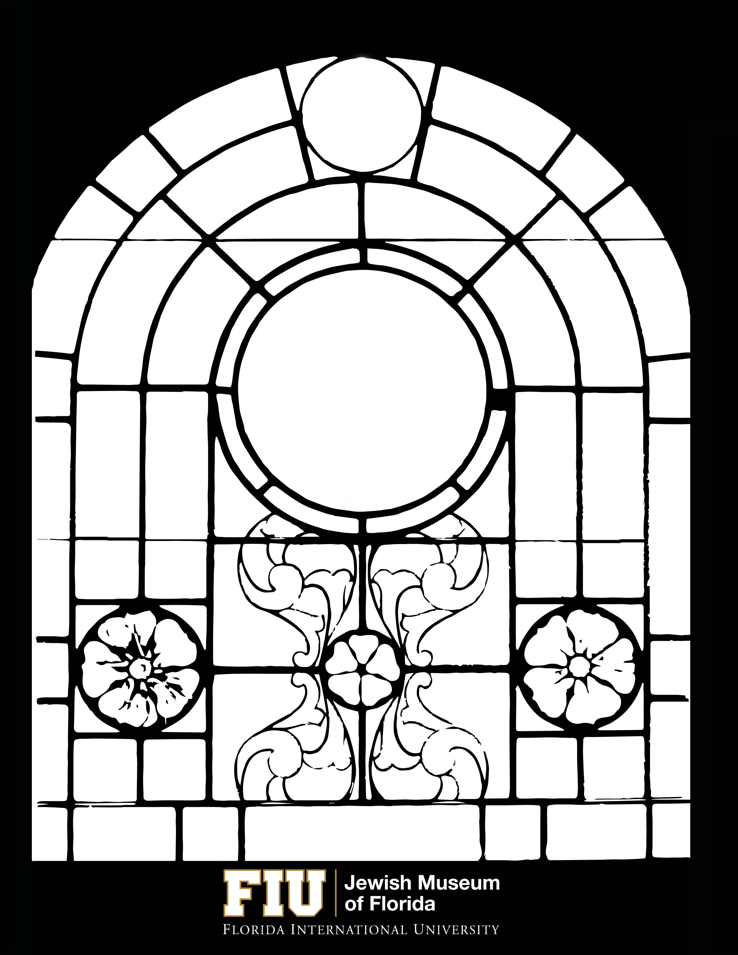 Stained Glass Window Coloring Sheet